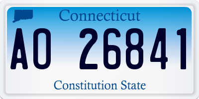 CT license plate AO26841