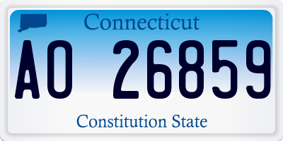 CT license plate AO26859