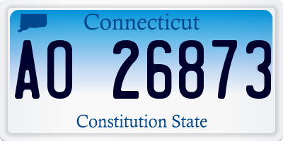 CT license plate AO26873