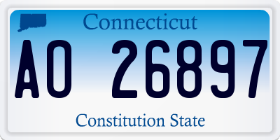 CT license plate AO26897