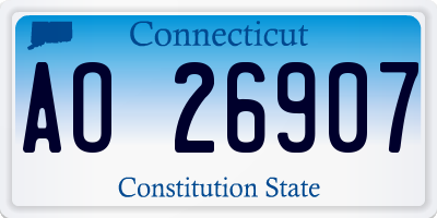 CT license plate AO26907