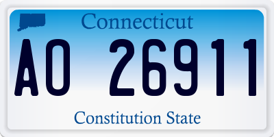 CT license plate AO26911