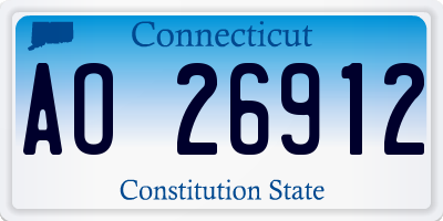 CT license plate AO26912