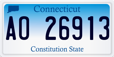 CT license plate AO26913