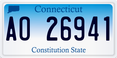 CT license plate AO26941