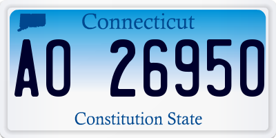 CT license plate AO26950