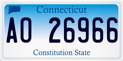 CT license plate AO26966