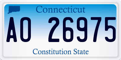 CT license plate AO26975