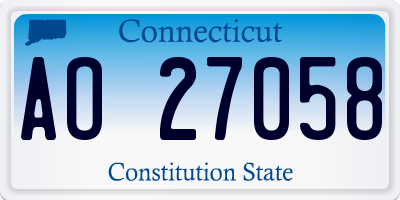 CT license plate AO27058
