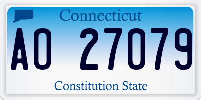 CT license plate AO27079