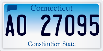 CT license plate AO27095