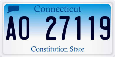 CT license plate AO27119