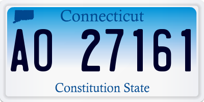 CT license plate AO27161