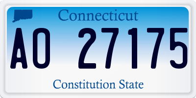 CT license plate AO27175