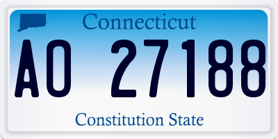 CT license plate AO27188