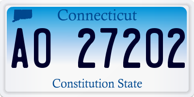 CT license plate AO27202