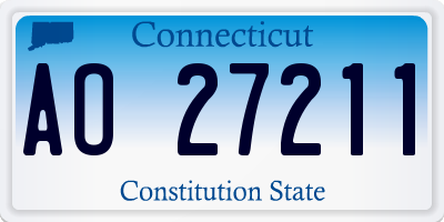 CT license plate AO27211
