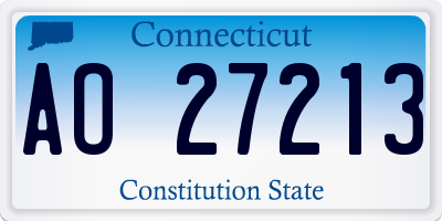 CT license plate AO27213