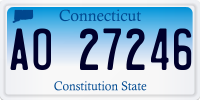 CT license plate AO27246