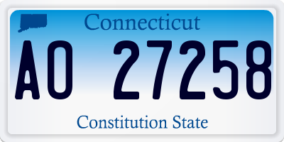 CT license plate AO27258
