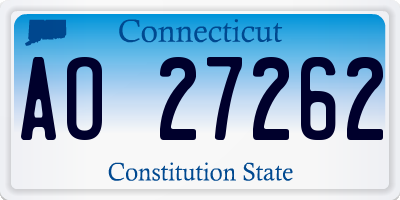 CT license plate AO27262
