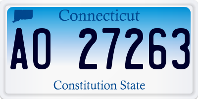 CT license plate AO27263