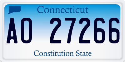 CT license plate AO27266
