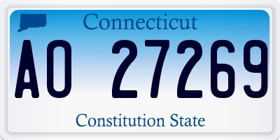 CT license plate AO27269