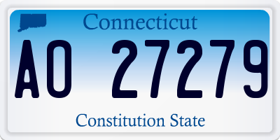CT license plate AO27279