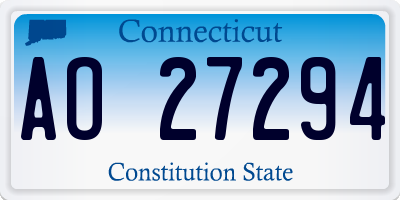 CT license plate AO27294