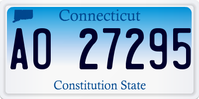 CT license plate AO27295