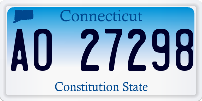 CT license plate AO27298