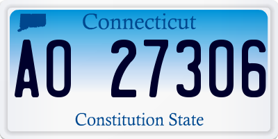 CT license plate AO27306