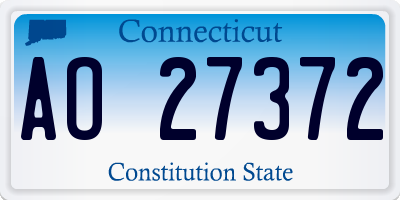 CT license plate AO27372