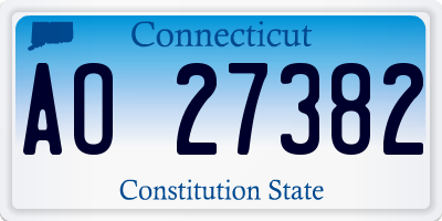 CT license plate AO27382