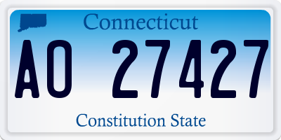 CT license plate AO27427