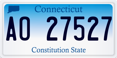 CT license plate AO27527