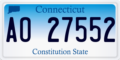 CT license plate AO27552