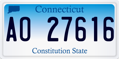 CT license plate AO27616