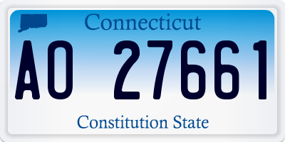 CT license plate AO27661