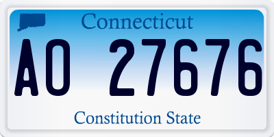 CT license plate AO27676
