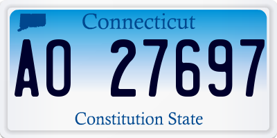 CT license plate AO27697