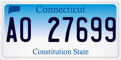 CT license plate AO27699