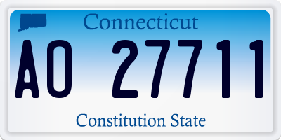 CT license plate AO27711