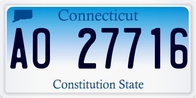 CT license plate AO27716