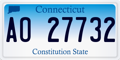 CT license plate AO27732