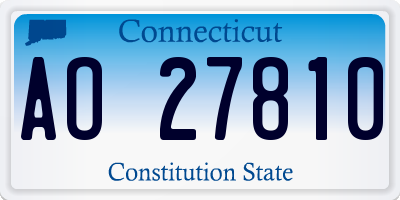 CT license plate AO27810