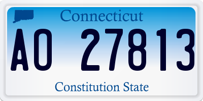 CT license plate AO27813