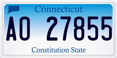 CT license plate AO27855