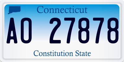 CT license plate AO27878